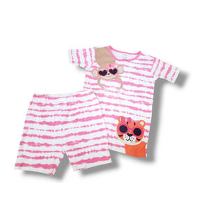 Gymboree Girls 12 Jungle Animal Cotton Pajamas Gymmies